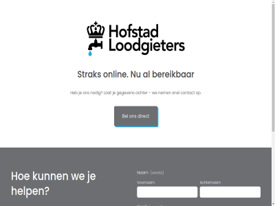 0 070 204 2554 achter achternam bel bereik contact direct email gegeven help hofstad info@hofstadioodgieters.nl lat loodgieter nam nem nodig onlin snel strak telefoonnummer vereist verzend voornam we
