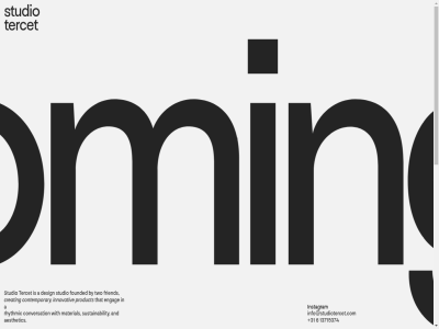 +31 13715374 6 a aesthetic and by coming contemporary conversation creating design founded friend info@studiotercet.com innovativ instagram material product rhythmic son studio sustainability tercet two with