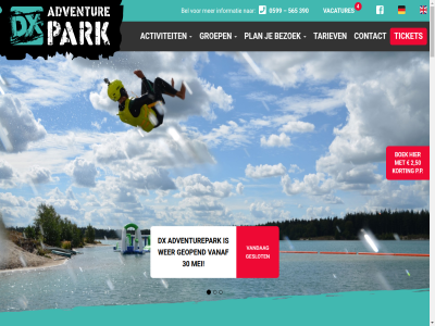 00 0599 11 12 13 16 18 19 2 20 2026 28 3 30 390 50 565 6 7 90 9462 activiteit adrenalin adrenalinekick adventurepark algemen all aquapark augustus bedrijfsuitj beginsel bel berek bezig bezoek bigairbag blob boek combi combiner contact dagelijk daredevil drenth drink dx facebok familiedag fun gasselt gasselterveld gegarandeerd geopend geslot groep groepsuitj grootst helderblauw hog horeca houtvester hur iederen info info@dxadventurepark.nl informatie instructeur jansenweg jij juli jump juni kano kanoen kinderfeestj kop korting lancer lat leerling ler let mak mei meter minut naast nederland niveau obstakel oever onlin onverget open openingstijd organiser overnacht p.p plan plann play plek privacy recht recreatieplas rout s schan schans schansspring schoolreisj september smoothie spanning spectaculair speeltuin spetter sport sportief statement sup supp t tariev tb terras ticket tijden tocht trampolines trick trotser uitgespetterd uitj uitzicht uur vacatures vakantie vanaf vandag veelgesteld vetst volg voorbehoud voorwaard vrag vrijdag vrijgezellenfeest waanzinn water waterpark weekend wer woensdag youtub zelf zoek zwemplas
