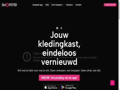 2026 afval algemen all app circulair coin contact copyright download een eindelos faq fris garderob gef hebt jouw kleding kledingkast mak mod nieuw ontdek privacybeleid reserved right ruil sam start stijl swop swopp swopster tegelijk vacatur verdien verkop vernieuwd verzend via voorwaard wel wilt