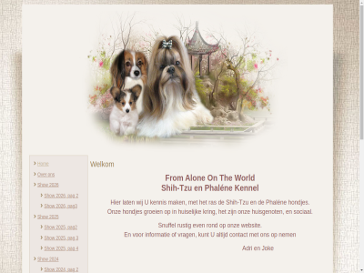 2 2014 2023 2024 2025 2026 3 4 adri alon contact copyright divers e even foto from fy groei hom hond hondjes huiselijk huisgenot informatie internetservices jok kennel kennis kring kunt la lat link mak memoriam nem nestjes on ontwerp onz pag pag2 pag3 phal pup puppy ras rasstandaard realisatie reuen ringtrain rocky rond rs rs-internetservices rustig s shih shih-la shih-tzu show snuffel sociaal tev th the tobias tzu vrag webdesign websit welkom wij world yona