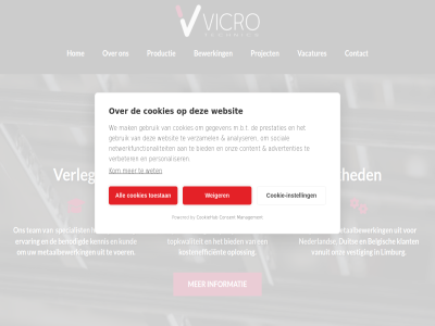 advertenties all analyser belgisch benodigd bewerk bied by consent contact content cookie cookie-instell cookiehub cookies duit ervar gebruik gegeven grenz hom informatie instell jarenlang kennis klant kom kostenefficient kund lever ligt limburg m.b.t mak management metaalbewerk mogelijk nederland netwerkfunctionaliteit onz oploss personaliser powered prestaties prioriteit productie project smed social specialist team technic toestan topkwaliteit vacatures vanuit verbeter verlegg verzamel vestig vicro voer we websit weiger wet wij