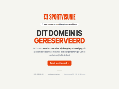 00 030 115 3721 605 84 bc belangenbehartiger bezoek bilthov domein gereserveerd info@sportvisunie.nl leijenseweg nederland sportvisserij sportvisunie sportvisunie.nl www.hsvzwartsluis.mijnhengelsportvereniging.nl