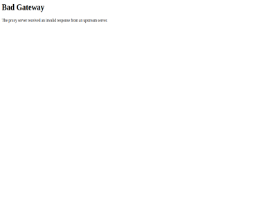 502 bad gateway