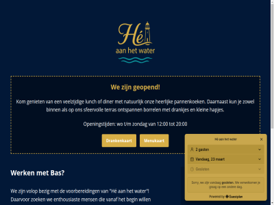 00 050 0900 12 20 245 569 9752 aanpak adresgegeven afwas bas begin beginn bekijk bezig binn borrel contactgegeven daarnaast daarvor diner drankenkaart drankjes enthousiast geniet geopend grag hapjes har he hecht heerlijk hieronder horeca houd info@heaanhetwater.nl keukenhulp klein kok kom kun leidinggev lunch medewerker meebouw meerweg mens menukaart natur ontspann onz openingstijd pannenkoek parttim sfeervoll spoelkeuk t/m team terras vacatur vacatures vanaf veelzijd volop voorbereid water we welkom werk werkend will wo xd zelfstand zoek zondag zowel