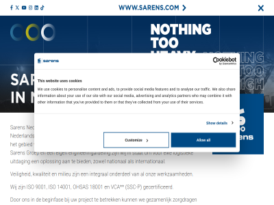 0 1 14001 18001 1986 4 5 6 9001 about actief ads advertis afgerond all allow also analys analytic and aren art at bedrijv beginfas betrek betrok bied biedt binn brochures budget challenges client collected combin contact content cookies cran creativ customiz dankzij deploy detail diver eig elk engineered engineeringafdel enginer equipment features for from gebied gecertificeerd get gezamen global groep heavy high horizontal i information integral intelligent international iso it job kraanverhur kwaliteit leader lifting logistiek market markt may medewerker media milieu naast national nederland nothing offer ohsas onderdel onz oploss optimal or other our p partner personalis project provid provided referenc regulier rental resultat s sal sam saren services shar shop show sind sit social solution ssc ssc-p stat that the their them they this tijd to today too totaaloploss traffic transport uitdag unwaver use uses value values vca ve veilig vertical waarbij we websit werkzam who wij with www.sarens.com you your zorg zorgdrag zowel