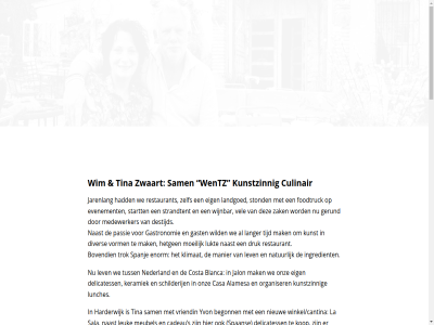 alamesa art atelier basis begonn bezig blanca blijv bovendien cadeau casa costa culinair culinary delicatess destijd diver druk eig enorm evenement foodtruck fysiek gast gastronomie gerund had harderwijk hetgen hoewel hom info@wentz.nl ingredient jalon jarenlang keramiek klimat kop kunst kunstzinn la landgoed langer leuk lev lukt lunches mak manier medewerker meesterkok meubel moeilijk naast natur nederland nieuw onz organiser passie randj restaurant s sala sam schilderij span spanj start stond strandtent tijd tina tinaz traiteur trok tuss vel verzorg vinolog volg vorm vriendin we wentz wijnbar wild wim winkel/cantina workshop www.wentz.nl yvon zak zelf zwaart