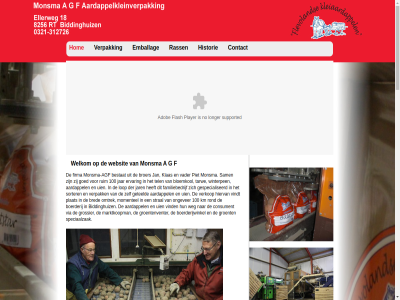 a aardappel aardappelkleinverpak agf biddinghuiz contact copyright emballag f firma g historie hom kop m mailtj monsma monsma-agf ontwerp rass ruiter stuurt verpak webdesign websit welkom