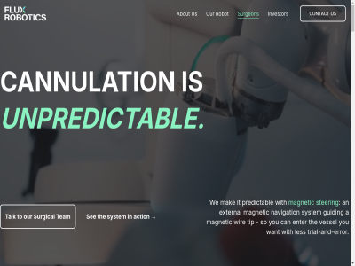 a about action an and can cannulation clti contact enter error external flux for guidewir guidewires guiding investor it les magnetic mak navigation our patient predictabl robot robotic see so steering surgeon surgical system talk team the tip to treating trial trial-and-error unpredictabl us vessel we wir with you