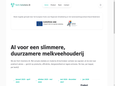 100 20 2025 2026 2027 2028 aanton actuel ad advies afgerond ai ai-techniek all ander api april bedrijf begin beschik besliss beter boer boerderij concept contact data december diergezond doel doorontwikkel duurzamer eerst efficienter efficientie emissies europes experiment farm fond gelov gemaakt gericht haalbaarheidsonderzoek haalbar hoger hom ieder integratie inzet jan januari jouw koe koei koppel krachtvoer krachtvoergift lager leidt les markt med mei melkrobot melkrobot-api melkveehouder melkveehouderij middel minimum missie modern mogelijk nederland noord noord-nederland oktober onderbouwd ondersteun ontwikkel onz optimalisatie participer per praktisch product productie prof proof-of-concept reageert regie regional reserved resultat right s samenwerkingsverband sector sensordata signal slimm slimmer solution stal staldata stell stur team techniek technisch toepas uitgebreid ureum vanaf veilig veld verduurzam vertal viabl voltooid voorspel waard we wij will