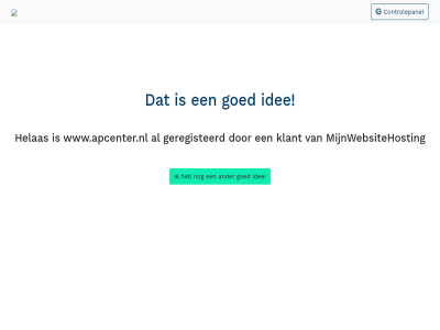 ander controlepanel geregisteerd goed helas idee klant mijnwebsitehost titl www.apcenter.nl