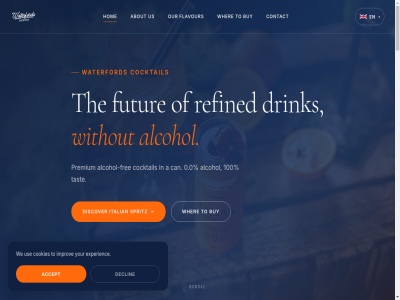 +31 0.0 100 2026 2512 256 31 315 39 6 a about accept agency alcohol alcohol-free all buy by can cocktail contact cookies declin discover drink drivenn el experienc flavour follow free futur gravenhag hog hom improv info@waterfordscocktails.com italian navigation our policy premium privacy refined reserved right s s-gravenhag scroll spritz tast the to us use waterford we websit wher without your zand