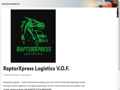 by cityhub contact logistic mijndomein powered raptorxpres raptorxpresslogistics.nl roosendal transportbedrijf v.o.f via volg