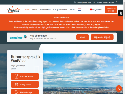 -322488 -782501 0182 1 10b 2 2025 2026 24 2741 aandacht aangemeld aansluit adres advies afsprak algemen apotheek.nl assistent avond bel bent beschik bested betrouw beveiligd bezoekt buurt consult contact daarom dag december del digital dittocar dossier e e-health eerst efficient el email essentiel fac face-to-fac fysiek gebruik gebruiksvriend geeft gef gegeven gemak geopend geslot gewend gezond goed grag griepprik griepvaccin griepvaccinaties grot handig hart health help herhaalrecept hierdor hoewel hom huisart huisarts huisartsenpost huisartsenpraktijk huisartsentekort hulp info@wadvitaal.nl informatie inricht inschrijv interes inzien jar kennismakingsgesprek klacht klik kom komt kopj krijg kunt laatst landelijk later leest leuk levensfas lever liever link lsp mak manier mat medewerker medicament medicijn medisch meld mijzelf minut misschien moedig mogelijk nacht nederland netwerk nieuw nodig noodgeval normal november nul nul-praktijk oktober onafhank onderstaand onderzoek onlin ontwikkel ontwikkeld onz oog openingstijd overleg pass patient per plaatsvind plat positiev praktijk praktijk.nl praktijkinformatie privacyreglement prober problem productie regel rij rivm schakelpunt schrijf sluit snel souburghlan speciaal speerpunt spoed stell telefonisch telefoonnummer thuisart thuisarts.nl tip to toe toet uitgenodigd uitnod uitslag uitwissel uur vaccin vaccinaties veilig verstuurd vervang verwacht verwijz via visie voorrad voorzien vrag wacht waddinxven wadvital war we websit websites weekend wek welkom werk wet wij woont x zev ziekt zoek zoekveld zorg zorgaanbieder zull