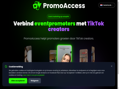 1.5 1.8 11.2 12.5 13.7 15.8 18.1 2.1 2.4 2.9 3.2 9.3 accepter algemen analyser analytic and autopilot begrijp bezoeker brow browse-ervar connect content cookiemeld cookies creator ervar event eventpromoter facebok gebruik googl k klik kom les login lov mad market nederland netherland omvat onz pixel privacybeleid promoacces promoter promotor siteverker stem the ti tiktok tracking trackingtechnologieen vandan verbeter verbind voorwaard war we weiger with