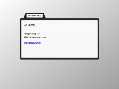 13b 4941 dbs info@dbsspuiterij.nl raamsdonksver ramgatseweg spuiterij vn