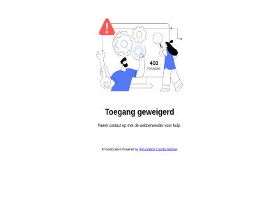 403 acces blocker by contact country denied error geolocation geweigerd hulp ip ip2location nem powered toegang webbeheerder