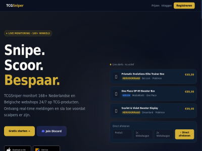 -09 -10 /maand 0 00 1 12 124 14 151 160 165 168 18 1x 2 2025 24 24/7 29 2x 3 30 31 32 4 44 49 50 8 89 94 95 99 aanbevol aankom aanmak aanmeld accessoires account actief actiev af afreken afrekenscherm ai alert all app app-meld automatisch ball beginn bekijk belgie belgisch bent beschik bespar bestel bestell betal binn binnenkort bol bol.com booster box bundl catchyourcard center community contact controler creditcard d datum del destined detail direct discord discord-kanal discussion display dragon dreamland drop duizend e e-mail echtheid een eerst eig elit elk elkar encyclopedie eran etb evolution exclusiev features fed foto gam games gat gebruik gedoe geeft genoeg gericht geslot gesorteerd gi googl graderingsschat grading gratis hebt hel help hervoorrad hoev huidig inlogg instell jij join jou jouw kaart kalender kanal kies klar klik klik-klik-klik kom komt krijg lat liefhebber link liv lorcana maandelijk magic mail mak mediamarkt melding minder minut mobiel moment monitor monitort navigatie naviger nederland nieuw nodig notificaties oh one onlin ontvang onz open opzeg per piec plann pocketgames pokemon premium prijs prijz prismatic privacy product productpagina push push-meld razendsnel reacties real real-tim realtim recht registrer releases riftbound rival rol roll roter sam scalper scan scarlet scoort scor second server set setfilter shop sit sla snelheid snelst snip sniper sorter stapp start status stel stock strip stuk stur success sv t tap tcg tcg-games tcg-liefhebber tcg-product tcgsniper tcgsniper-app telefon tim tip toe toegang toekomst tol trainer upgrad vandag veilig vertrag via violet vip vip-rol voeg volg voorbehoud voordat voorrad voorwaard wanner web web-app webshop websit welk werkt wet wilt winkel winkelmandj winkelwag yu yu-gi-oh zak zien zit zodra zoek