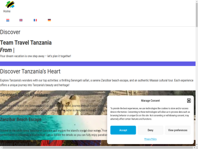 +31 2021 2024 267k 611308289 9603ah a about accept acces accommodation activities adventur adversely affect all allow an and and/or animal are as authentic avg away beach beaches beauty behavior behind below best big blend bring browsing building by can car certain chanc clear click clos col com comfortabl community connection consent contact cookies countles creation cruising crystal crystal-clear cultur cultural curious customary d dances data day dedication deny design designed detail deutsch devic dining directly discover distanc doing down dream dsgvo dutch dylan e each eager effortles english enjoy escap every everyth exceeded expectation experienc experienced experiences explor f fac face-to-fac facebok features fel fir fiv for forget founder français french from fully function german get getaway guided guides handl happ hav heart help her heritag high hom honestly hoogezand host how i iconic ids if immer impressum info information insid inspired instagram inten into island it jessica journey k kerkstrat know kommunikation landscapes learn let lik ll local looking lov loved m maasai mad mak makes manag may meaningful meeting met moment mor n natur nederland netherland never not o offer on one or other our out p paradis participat passion peopl perfect personalized peter plan policy preferences priority privacy proces provid purpos put question r re reach ready reality reflect relax relaxation rgpd rich s safari sandy scroll seeing ser serengeti services sit snorkel so someth species spot start started stay step stor story such sunset t tanzania tanzanian team teamtravel teamtraveltanzania technologies the them thes they this thrill thrilling through tiktok to together tok top touch touched tour tradition traditional travel traveltanzania.com trip tropical true unforgettabl unique unwind up us use v vacation vibrant view villag w water way we what whether whit wildlif will with withdraw witnes wonder world y you your yourself zanzibar