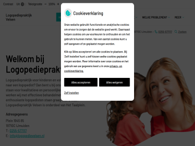 -577117 0255 10 100 1945 1971gc 85 aanmeld accepter adres adresgegeven behandelmethodes bent contrast cookieverklar daarbij effectiev enthousiast grag hom hoofdmenu ijmuid info@logopedievelsen.nl instell juist kinder klar kwalitatiev logopedie logopediepraktijk logopedist menu onderdel onz person plein praktijk privacy problem stan submenu taalplein tal tekst tekstgrot tel vels vergrot verklein volwassen weiger welk welkom werk wij zoek