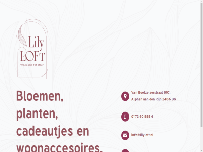 0172 10c 2406 4 60 888 alph bg blijf bloem boetzelaerstrat cadeautjes copyright creatief den hom hoogt info@lilyloft.nl inhoud lily lilyloft.nl loft pencilblock pencilpoint plant rijn via vorm webdesign websit woonaccesoires