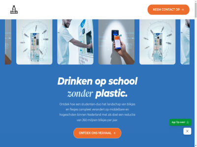 260 app binn blikjes complet contact doel drink duo even flesjes hogeschol it jar landschap middel miljoen nederland nem ontdek per plastic reductie refill refill-it schol selfservic student studenten-duo tapautomat tijs verandert verhal wet