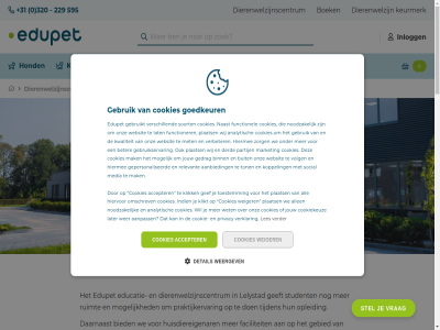 +31 0 10 229 320 595 66 8.5 8211 9 aanpass accepter activiteit adress algemen all allen analytisch baasjes beoordel bied binnenkort blijf blog boek bronsweg buitengeleg contact cookie cookiekeuz cookies cursuss daarnaast deelnem del detail dienst dierenartspraktijk dierenwelzijn dierenwelzijnscentrum docent e e-learn e-mailadres educatie edupet eduvet examen faciliteit fysiotherapie gaus gebied gebruik gedragscentrum gedragscod gedragsconsult geeft gef goedkeur gratis herpet hiervor hond hondenschol hoogt huisdiereigenar indien inlogg jouw kat kennis keurmerk kiyoh klant klik klikt knaagdier konijn laatst later learning lelystad les lesaanbod leuk locatie locatieverhur mailadres martin mogelijk nieuw noodzak nrto omschrev ontdek onz opleid pagina plaats plan plaza plek podcast policy praktijkervar prin privacy proefles rout ruimt samenkom schrijf servic sommig start stel student tijden toestemm trimsalon veelgesteld veenendal verder verklar verrijk voorwaard vrag war we weergev weiger welzijn wer werk wet zorg
