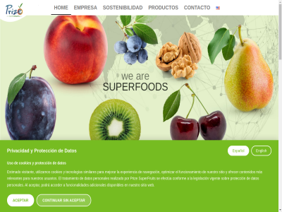 2025 a aceptar arboles comercial@prize.cl condiciones contacto continuar cookies datos derechos diferentes empresa english español extensos frutas grupo hom kilometros los privacidad priz productores productos proteccion reservados sin sostenibilidad superfruit sus terminos tierra tipos todos uso variedades vida www.prizesuperfruits.com y