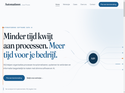 02 2026 ai ajp analys automatiser bedrijf bekijk bouw cases contact data data-oploss github hand handmat help hom implementatie info@automatiseerjouwproces.nl informatie inhoud jouw kennismak kwijt linkedin mak minder navigatie nem onz oploss organisaties overzicht plan praktisch proces process regel slimm softwar system tijd toegank verbind werk werkwijz wij