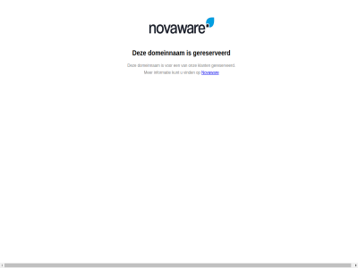 domeinnam gereserveerd informatie klant kunt novawar onz vind
