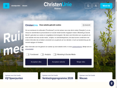 2026 6 8 aanmeld aanpak accepter advertentiepartner advertenties all analytic anbi andrea arjan bart basisschol bedrijvenkr bekijk belangrijk bestur betekenisvoll bijbel bijdrag blijf blijv bloei chaos christenunie christenunie.nl coalitiebesprek combiner contact cookies cookieverklar cu cunerakerk daarbuit dankbar dankzij debat debatter del dien dienst doe duidingsdebat elk formatieproces fractie fractielid fractievoorzitter functies functionel gan gebruik gebruikt gedan gedeeld geeft geinspireerd gelof gemeent geopend gerdien god goed grag grevengoed help hom hoogt hor ieder impact informatie inhoud intrek jij jonger jongerenwerk kandidat komt kunt laagdrempel laatst landelijk led les lez lid lijsttrekker lokal mak market media media-functies mediathek mee meedoen meld men mens met micha mogelijk moment mozaiek nem netwerk nieuw nieuwsbrief nooijer onderl onthoud onz oorkond oosterhoff opdracht opleid opstan overzicht periodiek personaliser pieter plann politiek prattenburg privacybeleid privacyverklar programma recht regenboogstembusakkoord rhen rol ruimt sam samenlev schreeuw selectie sit social speerpunt spel sta stan standpunt statutenwijz stemm steun stimuler stolk stolk-van technologieen tijd toegank toestemm toestemmingsvenster updat verantwoord verbind vergelijk verker verkiezingscampagn verkiezingsprogramma verkiezingsuitslag versimpel vertrouw verzameld vijf vindt voorgesteld voorkeur vrij vrijwilliger waarder waarin we websit weiger werk wethouder wij wijk wijzig will willig word zetel zoek zorg
