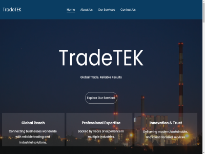 about and at backed businesses by client client-focused connect contact deliver experienc expertis explor focused global hom industrial industries innovation modern multipl our professional reach reliabl result services solution supply sustainabl tek trad tradetek trading trust us with worldwid year