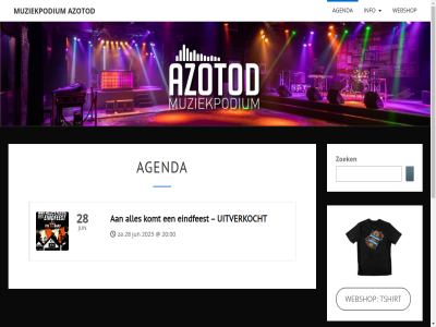 2026 28 agenda azotod eindfeest info jun komt muziekpodium nisarg ondersteund thema tshirt uitverkocht webshop wordpres zoek