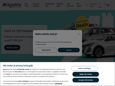 2 294 9 aanpass aanvull accepter advertenties akkoord all alsjeblieft analyser auto ayven bekijk belangrijk bent bespar best bevindt bied boord carrièr cookie cookie-instell cookiebeleid cookies deal elektrisch elk enkel erop franc functies functioner gan gebruik gebruikt gedrag geld gevolg goed grag hulp impact in/buiten informatie instell intrek jij kant kies klantenservic klar kunt lat leas leaseauto les lev lijkt login mak markt media mobiliteit moment nederland netherland nl nodig noodzak onlin ontdek onz overstap p/m partner personaliser positiev privacy privat rechtmat regel rijd rit s social stem talent techniek tijd toestemm vanaf vergelijk verwelkom vind voorafgaand voordel voorkeurslocatie wagenparkbeher we websit websiteverker weiger welk werk werkt wij zakelijk zoek