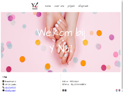 -27245017 06 21 2311 98524623 afsprak breestrat btw cg hom info@y-nail.nl kvk leid nail nl005337481b54 nr prijz welkom y