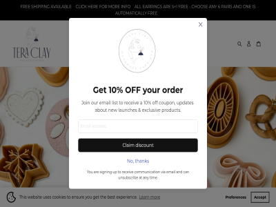 0 10 a about accept and any are at b2b best can card cart claim clay communication contact content cookies coupon cutter discount earring email ensur essential exclusiv experienc finding for get gift handmad hom join launches learn list log maker mold mor new no off one order our paper part polymer preferences product receiv reward sal search shipping signing skip spring subscrib tera textures thank the this tim to transfer unsubscrib up updates us uses via websit wholesal you your