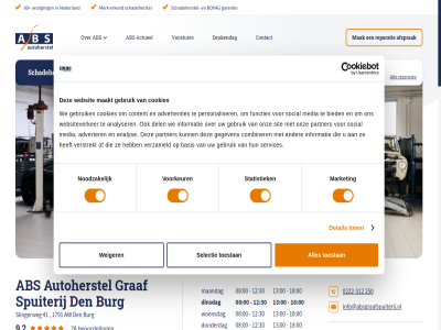 +1 -312 -6611111 00 0222 08 09 0900 1 10 11 12 13 14 18 2 20 2026 250 27 28 3 30 31 4 41 5 7 8 80 84 9.0 9.2 abs actueel adres advertenties adverter af afhandel afsprak airco all allen analys analyser ander april auto autoherstel autoruit autoschad basis bedrijf beetj bekijk bel belangrijk benodigd beoordel best betekent bewust bied blijft bon borstel bot bovag burg by cadeau cadeaubon carwash central combiner consent contact content cookies daarnaast dag dak del den detail deukendag deukj dinsdag direct donderdag eerstvolg eiland energie erg erkend ervar ervor extra faq february functies garantie gat gebruik gegeven geholp gemiddeld geopend gepast gerust geslot gev gevoel gewass gloednieuw goed graf grag grondig grot hel help henk herstell high high-tech hogedruk holland hoogstaand hor houd indien info@absgraafspuiterij.nl informatie inweekruimt kennismak keurig klant klein klik knikfunctie kom krasvrij krijg kunt kwaliteit laagdrempel landelijk lat leuk lever locaties los maakt maandag mak march market medewerker media mee merk merk-erk middel minimaliser minut mobiel mogelijk mooi naast natur nederland net nieuw noodzak noord noord-holland ondernem onz opgeleverd oploopt oploss optimal originel partner personaliser powered prettig privacy problem recensies reken reparatie reparatietechniek reparer resultat s sam schad schadebedrijf schadeherstel schadeherstelbedrijf schon second selectie selection sensatie sensofil sensofil-borstel servic servicegericht services sit snel snijder social special specialism spuit spuitcabin spuiterij spuitwerk stat statistiek tech terecht terug tevred texel tijden toestan ton top topconditie total typisch uitdeuk uitrijdt uitstot unframed.nl uren vacatures vakantie vakkund vakwerk vandag varius verantwoord verder verkop verstrekt vertell vertrek vertrouwd vervang vervoer vervolgen verzameld vestig vind vlot volled voorkeur voorwass vrachtwagen vrag vrijdag vull waarbij waarom warmt was-sensatie wasbeurt washal wasinstallatie we webs