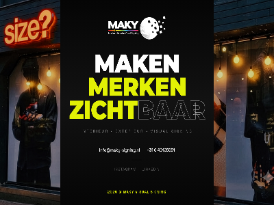 +31 2026 40125951 6 bar exterieur info@maky-signing.nl instagram interieur linkedin mak maky merk signing visual zicht