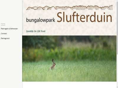 -136 54 beheerder bungalowpark contact eierland groen hom kijk menu parkregel plattegrond ruimt rust slufterduin stichting texel zanddijk
