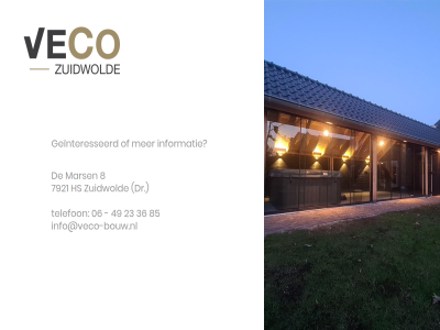 06 23 36 49 7921 8 85 bouw dr drenth geinteresseerd hom hs info@veco-bouw.nl informatie mars telefon veco vloer zuidwold