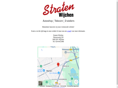 -6412466 024 220 6603 binnenkort bv e e-mail groter informatie kaart komt lancer lang mail nieuweweg onz strat stur tel tijd vernieuwd websit weergev wij wijch winkel