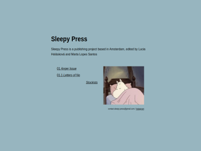 01 01.1 a amsterdam and anger based by contact.sleepy.press@gmail.com edited holaskova instagram issue letter lopes lucia marta no pres project publish santos sleepy stockist