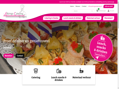 0 038 1 10.00 14 18 1988 2 2026 3 30 38 400 421 5018 7 8042 account actueel administratief afwas b barbecues bedrijf bedrijv bedrijventerrein belegd bell bent beschik besteld bestell betrok bezorgd bezorger bijna bijzonder blijft blijv broodjes buffet buffetvorm cater cateringbedrijf cateringevent cateringmedewerker contact contactgegeven dagelijk dinie diver drink echtgenot eerst eigenar eigenares elzinga etc eten even evenement eventmanager familie feest gat geniet geschiedenis gespecialiseerd gestart gevestigd ging goed grag groent groep grot groter had hapjes hierdor hom huis hur info@elzingacatering.nl jan januari jar jouw kaart keuk klantenkr klein kok komend koud kunt lang lekker les lever lunch m2 maaltijd maandag maart mak materiaal medewerker mei menu menukaart moeder mooi n nem nieuw omvang onz openingstijd opgesplitst opricht oproepkracht oud overgenom pand partij party partygid passie patricia pb per product proef punterweg puntjes salades sam sfer sind snack sted stuk succes terecht thuis tijd total uur vanaf vanuit vast ver verheugd verhur verpakt vervall verzekerd verzorg vier voorst waardor war warm weever wel werk westenholt wij winkelwag zoek zovel zwoll