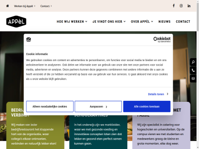 +31 0 1 2 2025 2026 25 3 5 50 5236 612 7 73 aanpass abodh achter administratie advertenties adverter akkoord algemen all allen analys analyser appèl arbo b b.v basis bedrijfscater bedrijfsrestaurant bedrijv bekijk bestuurswissel bied blijft brabant breng busines bv campus campuscaterar cater caterar collega combiner concept conceptontwikkelar contact content cookie cookies corp crer dag dal dan de december del detail directeur drag duurzam duurzamer elk elkar eten evenement evy facility familiebedrijf financiel follow functies ga gan gast gat gebruik gegeven geld generaties gezond grag grot hart hertogenbosch hogeschol holding horeca hr ieder info@appel.nl informatie innovatiev instell jaarverslag jij jouw karin kennisevent kennismak klein kloppend kondigt kwaliteit lang lat leefstijl lekker les lev mak mammoet manager marktleider medewerker media mens milieu missie moment natur nem nieuw noodzak november nv oktober onderwijs ontdek ontmoet ontmoetingsplek onz organisatie owner partner passie perfect personliser peter privacy privacybeleid product proposities reserved right s s-hertogenbosch sam schol scholt schoolkantines services sit sitemap smaakvoll social sollicitant specialist student tafel tessa toekomstproef toestan ton twist unit universiteit us vacatures verbind verbindt verder verrass verstrekt verzameld verzuim vier vindt visie vitaler voeding vooral voorwaard waesbergh war we websit websiteverker wer werk werkgeluk wij wild windesheim word zien zin