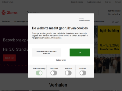 2026 3.0 accepteert activer adverteerder advertenties allen analytisch ander basisfuncties bedoel begrijp beter beveiligd bewar bezig bezoek bezoeker bijvoorbeeld building by centric classificer commerciel contact cookie cookies corporat del derd detail dienst doeleind duurzam e40 eigenar extern functionel gat gebouw gebruik gebruiker gebruiksvriendelijker gebruikt geclassificeerd gedrag glamox goed hal help hen hierbij hierover hulpbronnencentrum human ide individuel informatie information interactie interessant kies klik land lichtmanagement light lighting login maakt mak manier meerder navigatie nederland niet-geclassificeerd noodzak ok opgezet pass pbs powered product professionel provider publiciteit rapporter reageert reclamecookies referenties relevant sam schrijf sommig stand statistisch strikt taalkeuz toegang toepass ton uitgever verblijf verhal verlichtingsoploss verzamel volg waardevol waarop we websit website-eigenar websites weergegev werk zoal