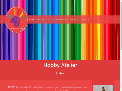 2001 aantal ander atelier bezig contact creatief creatiev creativiteit cursuss del facebok frutsel gef hallo hobby hobbyatelier hom idee ind jar jos kinder kinderfeestjes kinderknutselclub knutselclub langhout marie marie-jos mezelf nam ontstond s verkop verzorg