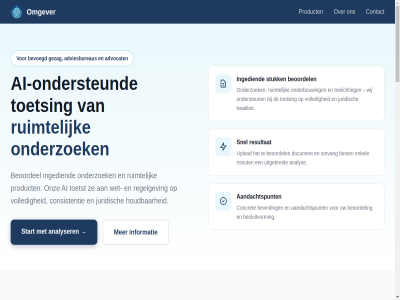 2026 99713187 aandachtspunt aard actuel advies adviesbureaus adviseur advocat ai ai-analys ai-ondersteund algemen all analys analyser analyses ander app avg avg-compliant bedrijf beginn behandeld bekijk beleidsmedewerker beoordel beoordelingsplicht besluitvorm betrouw bevind bevoegd binn bkl compliant concret consistentie contact deskund disclaimer diver document ecologisch eerst enkel ga gebruik gebruiker gebruiksvoorwaard gegenereerd gekwalificeerd geluidonderzoek getraind gezag hoogwaard houdbar indicatief informatie informatief ingedi instructieregel instructieregelanalys instructievideo intelligentie juridisch jurist kamer klar koophandel kunstmat kwaliteit maakt mer mer-beoordelingsplicht mer-plicht milieukund minut omgever omgevingsrecht onderbouw ondersteun ondersteund ondersteunt onderzoek ontvang ontwikkeld ontworp onz opgeslag output over parkeerbalans parkeeronderzoek plan planologisch plicht plichtig privacyverklar product professional professionel project provincial quick recht regelgev resultat ruimtelijk scan snel soortenonderzoek speciaal spor start stikstofonderzoek stuk tijd toelicht toetsing toetst uitgebreid uitsluit upload vanweg veilig verantwoord verificatie verorden vertrouw voldoet volled voorbehoud voortoets voorwaard vorm waarom webapp wegverker wet wij zie zoal