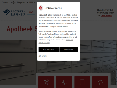 -399583 0598 10 100 151b 9611 accepter ad adresgegeven apothek contact contrast cookieverklar herhaalservic hom hoofdmenu inschrijv inschrijven/wijzigingen instell menu noorderstrat privacy sappemeer/hoogezand sappemer servilocker submenu team tekst tekstgrot vergrot verklein weiger