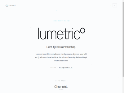 2026 binnenkort contact eerst elkar handgemaakt hello@lumetric.nl klein licht loopt lumetric nl object ondertuss onlin ontmoet onz product sit studio tijd vakmanschap voorbereid war werk