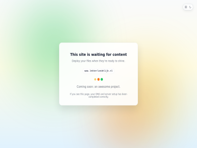 a and application ben col completed content correctly deploy dns files for has if on pag placeholder project re ready see server setup shin sit the they this to waiting way when www.lekkerlandelijk.nl you your
